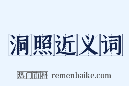 洞照近义词是什么意思的图片